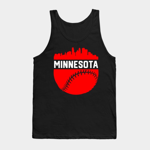 Downtown MPLS STP Minnesota Skyline Baseball Tank Top by Vigo